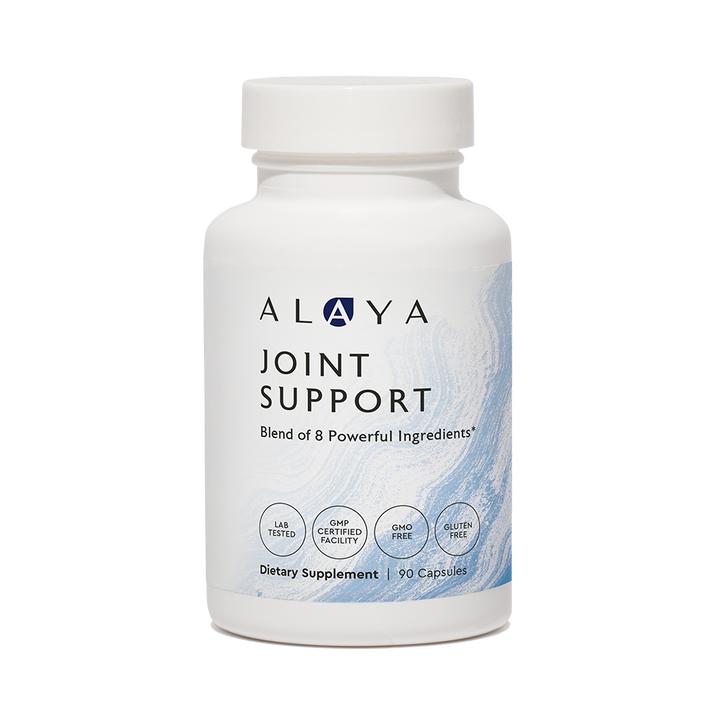 Alaya Joint Support white bottle on a white background #hide